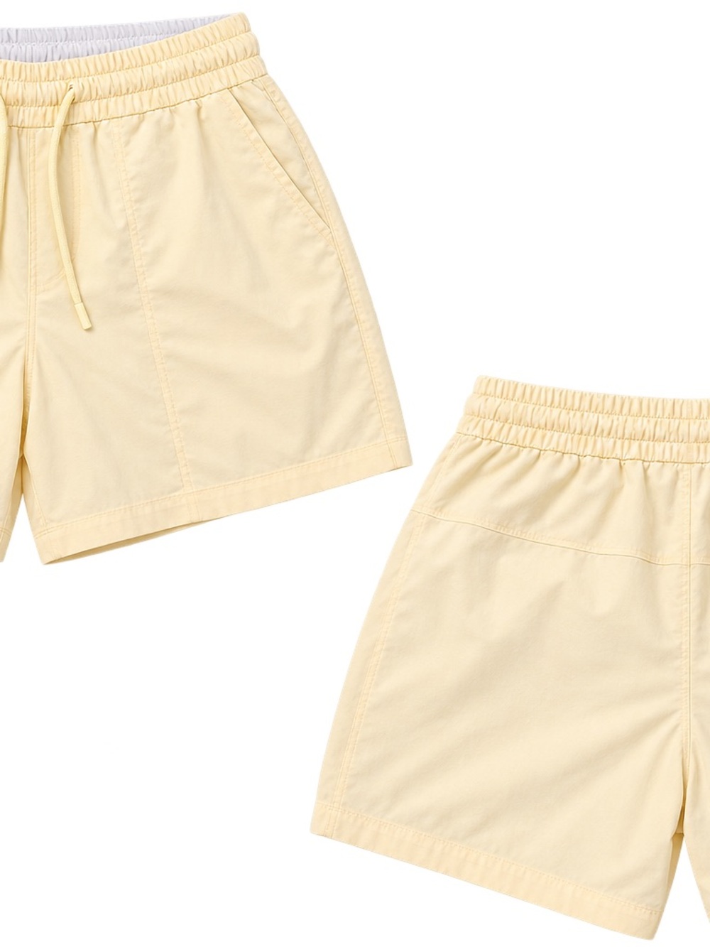 lululemon athletica Men's Cream Elastic-Waist Athletic Shorts